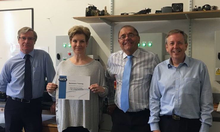 Bachmann Training awarded certificate of recognition from the Merchant Navy Training Board