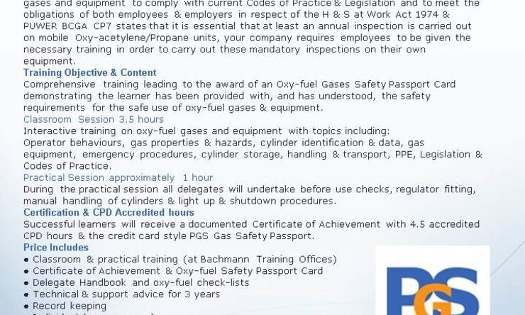 Introduction to Oxy-Fuel Gases Safety for Managers Course