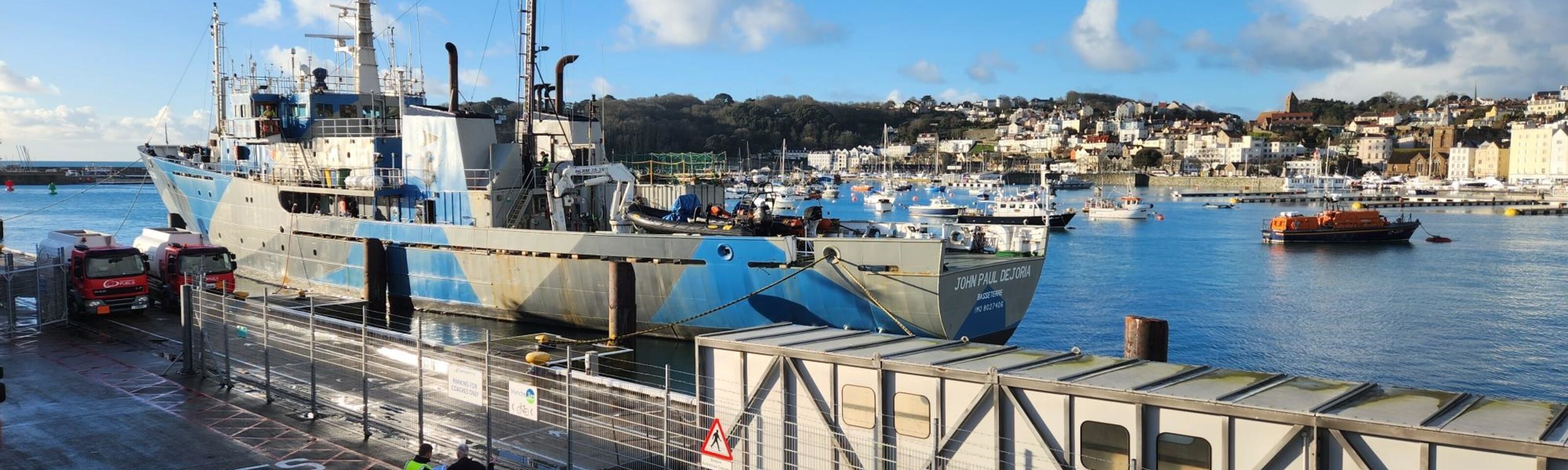 Marine Conservation Vessel Refuels in Guernsey